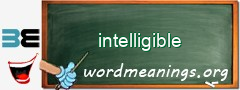 WordMeaning blackboard for intelligible